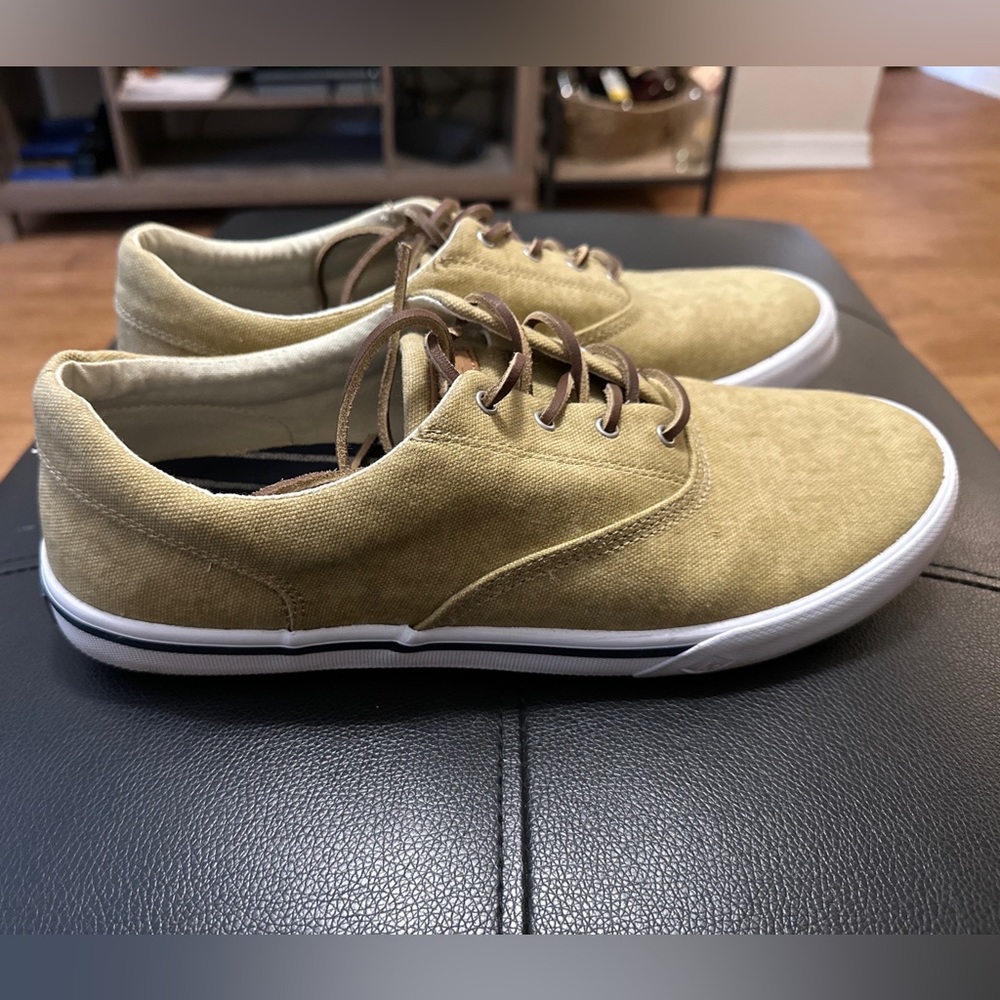 Sperry Striper II Salt Washed CVO Sneaker Beige Size 11.5 NEW